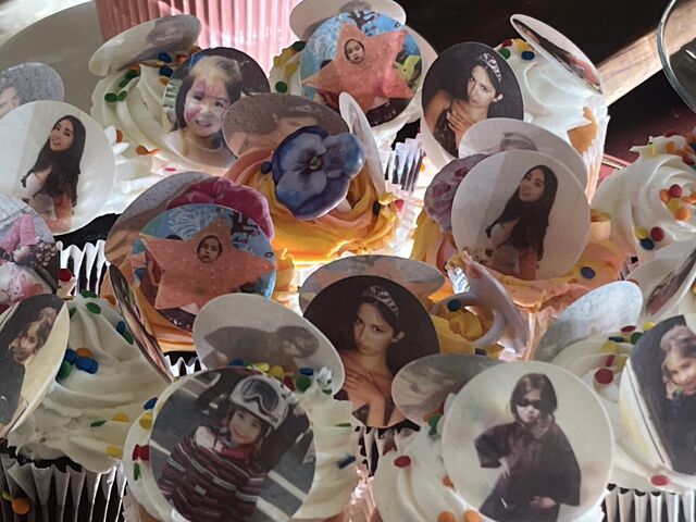 personalized cupcakes for the birthday party!
